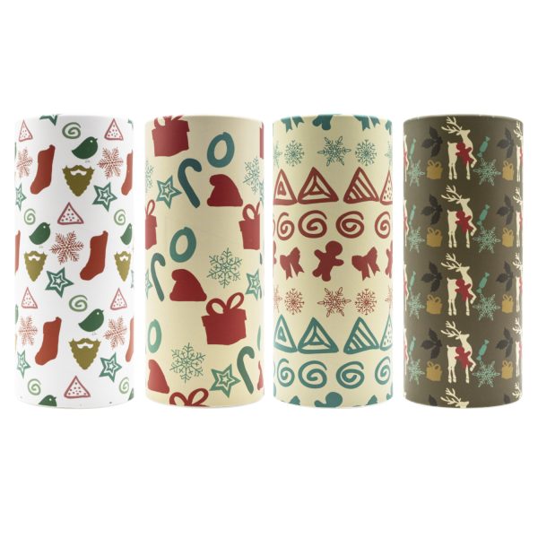 Holiday Spirit Gift Icons Car Tissues Holder with Facial Tissues - 1 PK - Travel Tissue Tubes Box Container Perfect Fit for Car Cup Holder Car Tissues Cylinder - Image 2