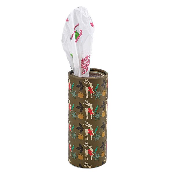 Holiday Spirit Deer Icons Car Tissues Holder with Facial Tissues - 1 PK - Travel Tissue Tubes Box Container Perfect Fit for Car Cup Holder Car Tissues Cylinder - Image 10